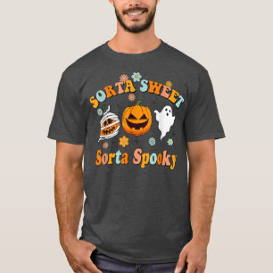 Camiseta Halloween Sorta Sweet Sorta Spooky Jack O Lantern