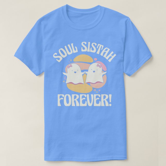 Camiseta Halloween Soul Sistah Ghost Spirit Cute Sex (Frente do Design)