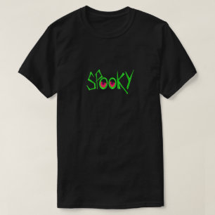 Camiseta Halloween Spooky Com Olhos Brilhantes