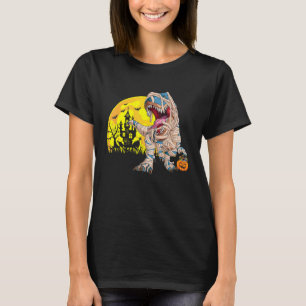 Camiseta Halloween Spooky Dinossaur Skeleton preguiçoso Hal