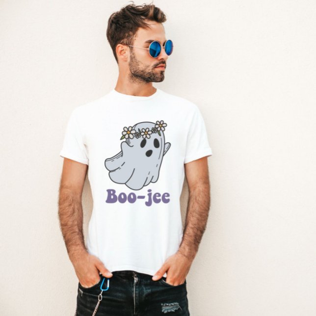 Camiseta Halloween Spooky Ghost Boo Jee Boo (Criador carregado)