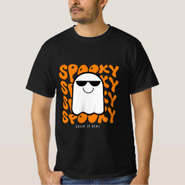 Camiseta Halloween Spooky Ghost Unisex 100% T-shirt de algo