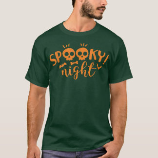 Camiseta Halloween Spooky Night Cute Skeleton Mulheres Cria