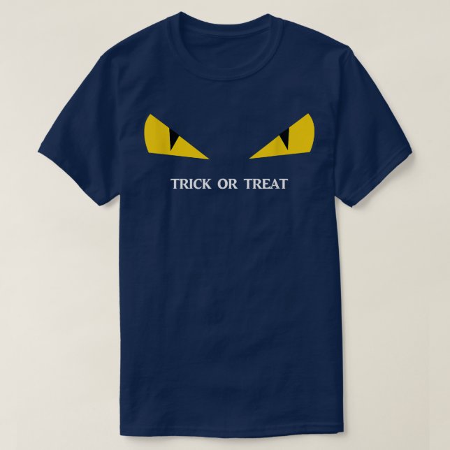 Camiseta HALLOWEEN Spooky Olhos Assustadores TESTEMUNHO OU  (Frente do Design)