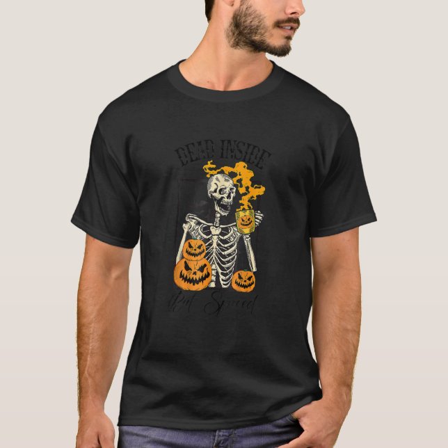 Camiseta Halloween Spooky Pumpkin Latte Spice Morto B (Frente)