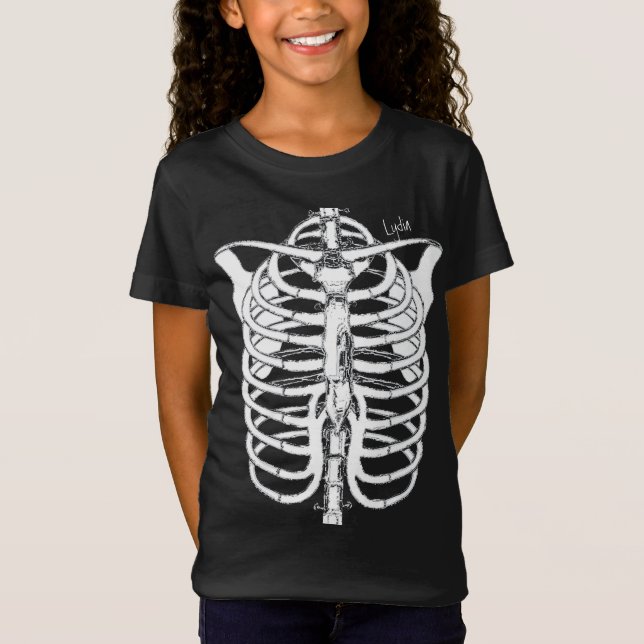 Camiseta Halloween Spooky Skeleton assustador (Frente)