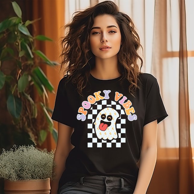 CAMISETA HALLOWEEN SPOOKY VIBES GHOSTS (Criador carregado)