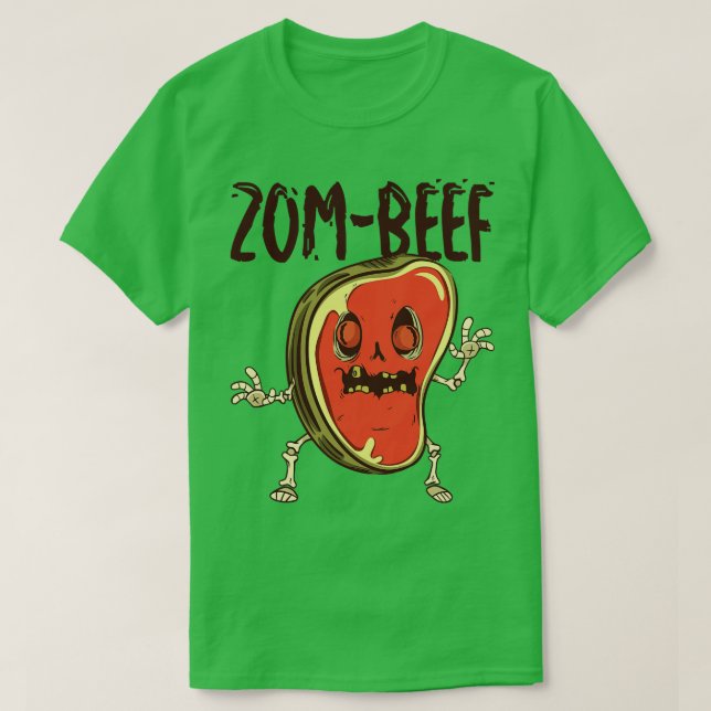 Camiseta Halloween Steak Meat Lover Beef Monster Zombie (Frente do Design)
