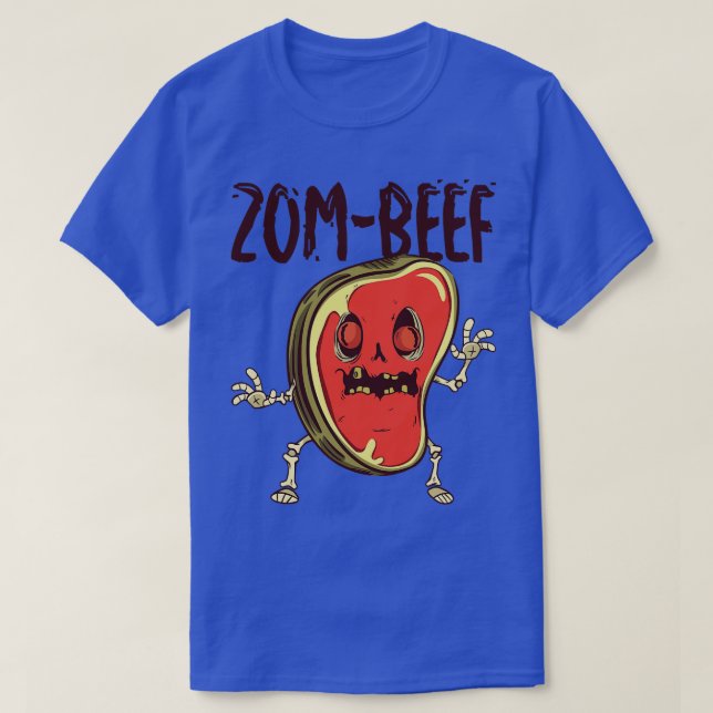 Camiseta Halloween Steak Meat Lover Beef Monster Zombie (Frente do Design)