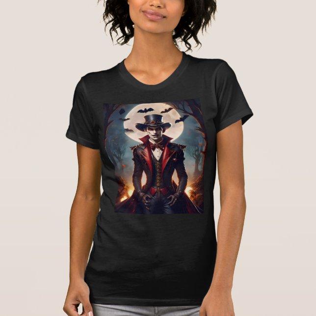 Camiseta Halloween Steampunk Gótico Zumbi Vampiro (Frente)