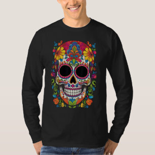 Camiseta Halloween Sugar Skull Costume Dia De Los Muertos C