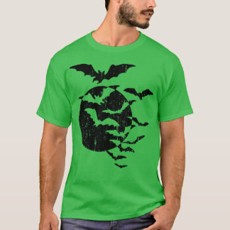 Camiseta Halloween Swarm Bats Full Moon Spookage A