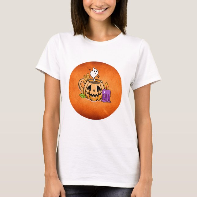 Camiseta Halloween T-Shirt mit Kürbis-Motiv  (Frente)