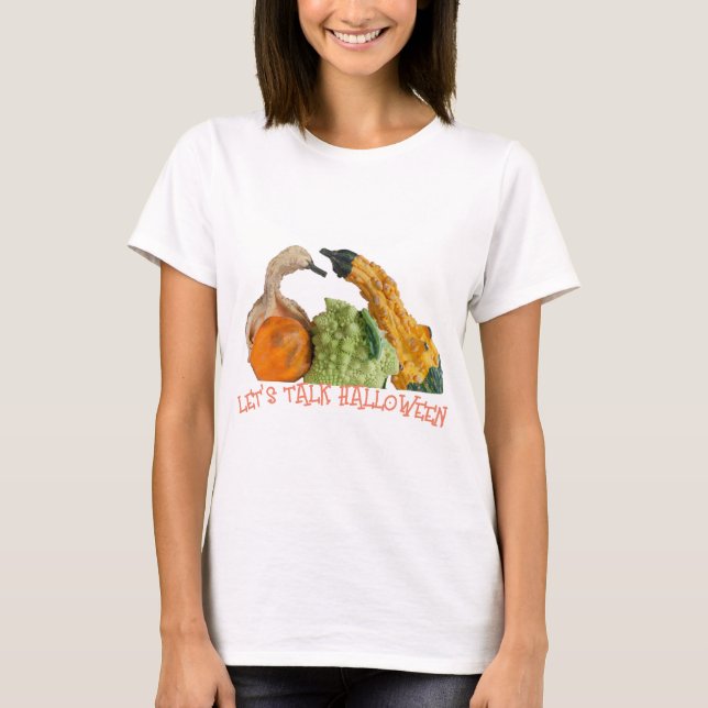 Camiseta Halloween Talk Gourd Pumpkins (Frente)