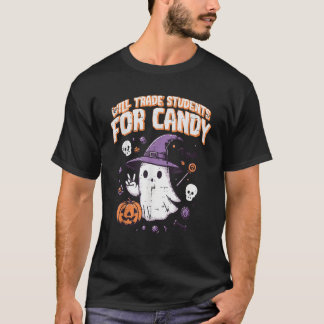 Camiseta Halloween Teacher Trade Students for Candy Costume
