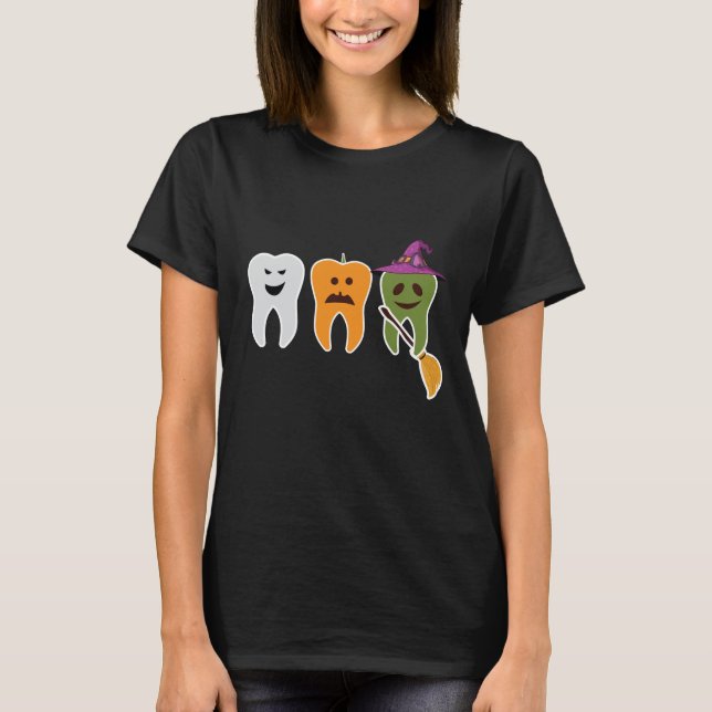 Camiseta Halloween teethboo design (Frente)