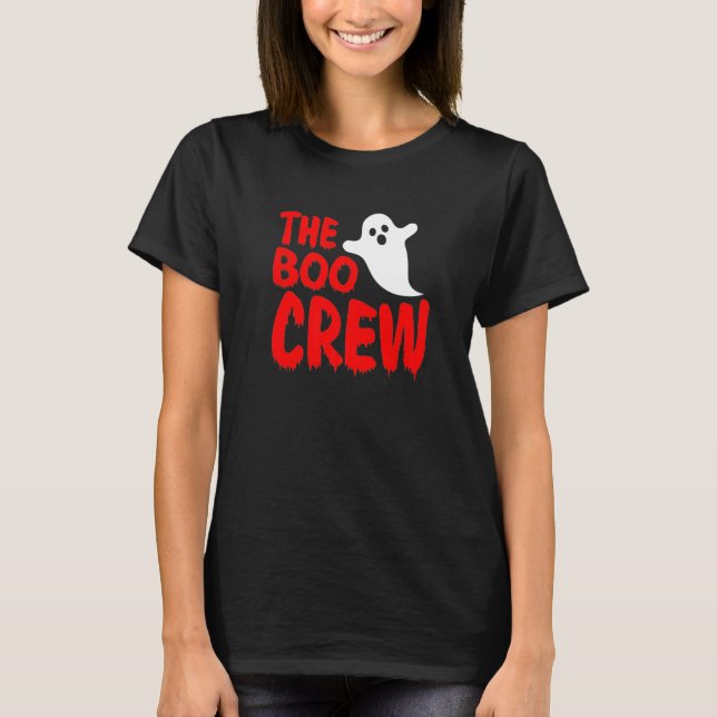 Camiseta Halloween The Boo Crew for Kids & Adults  Trick or (Frente)