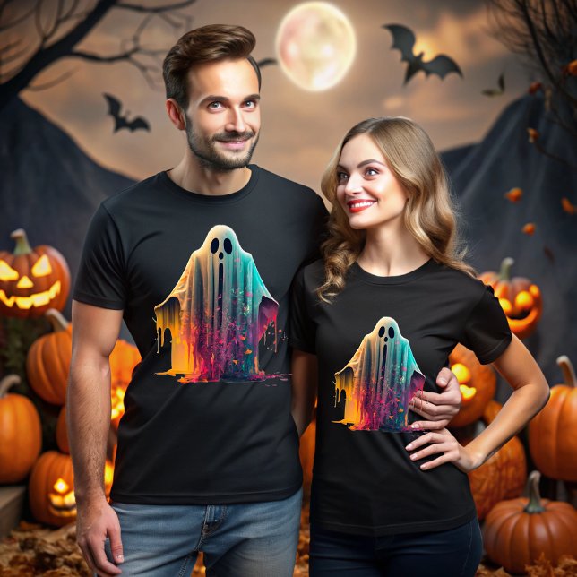 Camiseta Halloween, the colors of mystery overflow (Criador carregado)