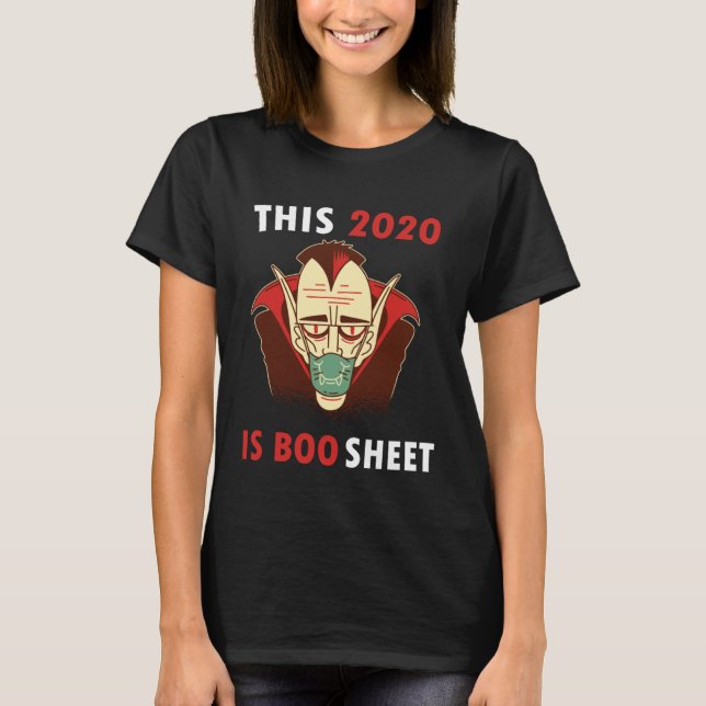 Camiseta Halloween  This 2020 is Boo Sheet Dracula (Frente)