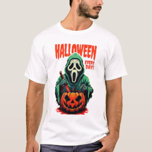 Camiseta Halloween Todos os Dias   Grito Ghostface