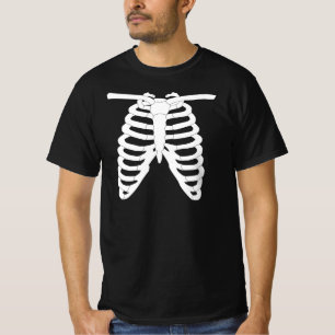 Camiseta Halloween Torso de Esqueleto