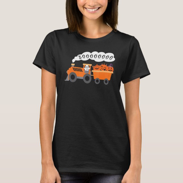 Camiseta Halloween Train Boo Ghost Pumpkin Todd Boy (Frente)