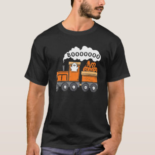 Camiseta Halloween Train Boo Ghost Pumpkin Todd Boy