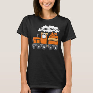 Camiseta Halloween Train Boo Ghost Pumpkin Toddler Kids Bo