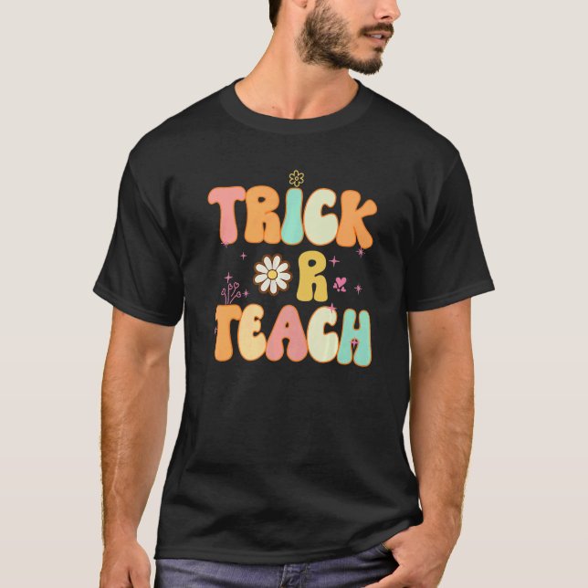 Camiseta Halloween Trick Ou Professor De Costume Hallowee (Frente)