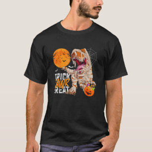 Camiseta Halloween Trick Rawr Treat T Rex Dinosaur Mummy Bo