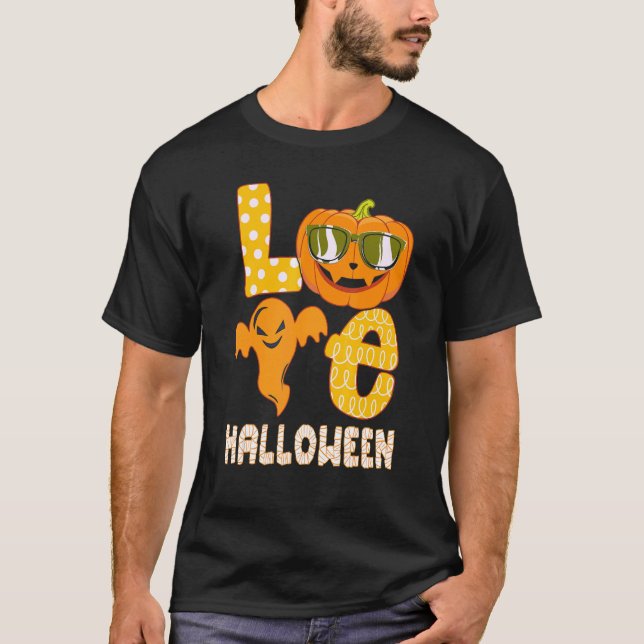 Camiseta Halloween Trick Treat Hippie Costume Love Hallowee (Frente)