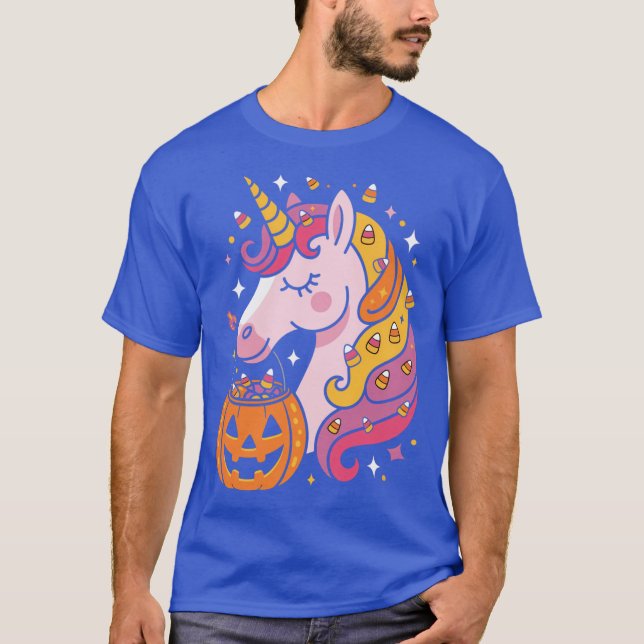 Camiseta Halloween Unicorn Cute funny (Frente)
