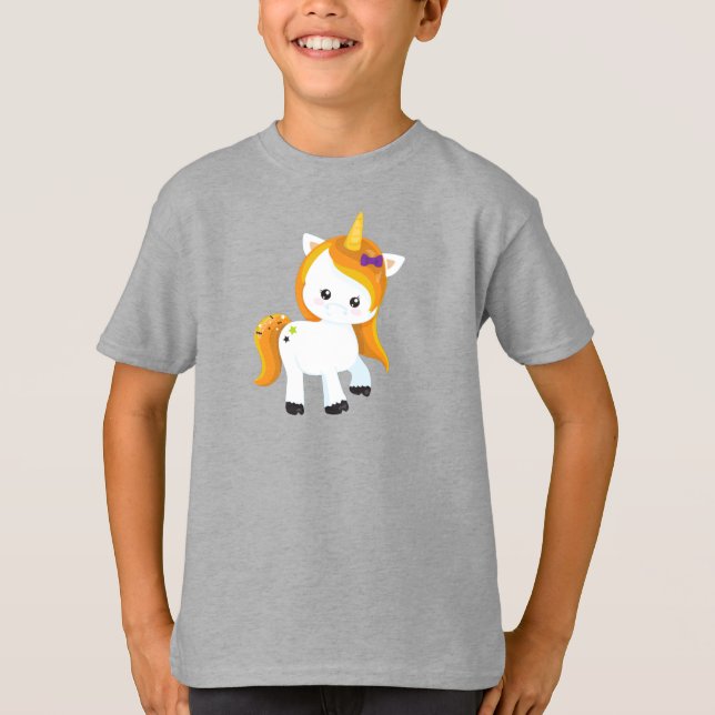 Camiseta Halloween Unicorn, Magic Unicorn, Cute Unicorn (Frente)