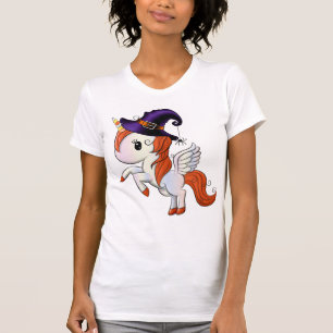 Camiseta Halloween Unicorn Pegasus Witch