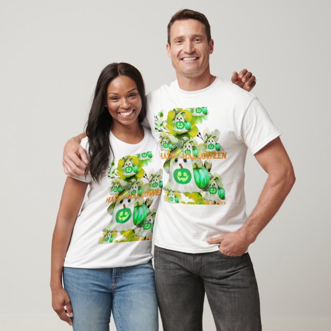 Camiseta  Halloween Verde fantasma do mar profundo Png, Mod (Unissex)