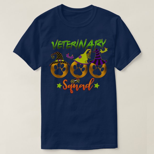 Camiseta Halloween Veterinary Squad Pets Lovers (Frente do Design)