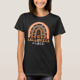 Camiseta Halloween Vibes Boho Rainbow Fall Spooky