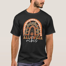 Camiseta Halloween Vibes Boho Rainbow Fall Spooky