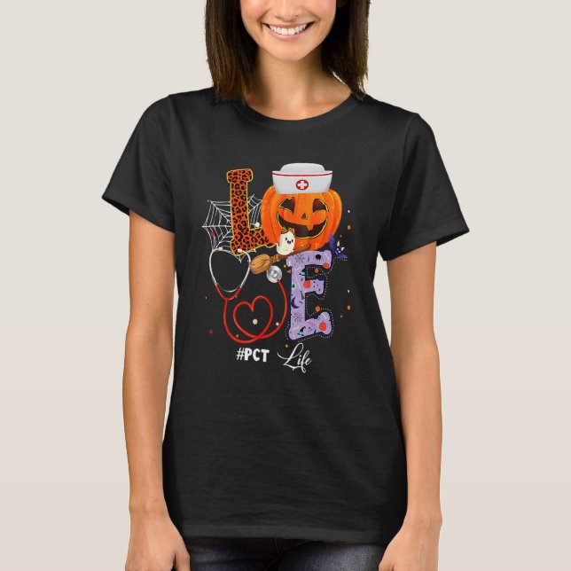 Camiseta Halloween vibes PCT Life Pumpkin Nurse Outfit for  (Frente)