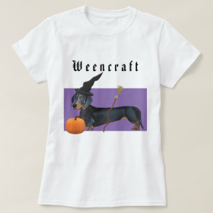 Camiseta Halloween  Weencraft Dachshund Witch Funny