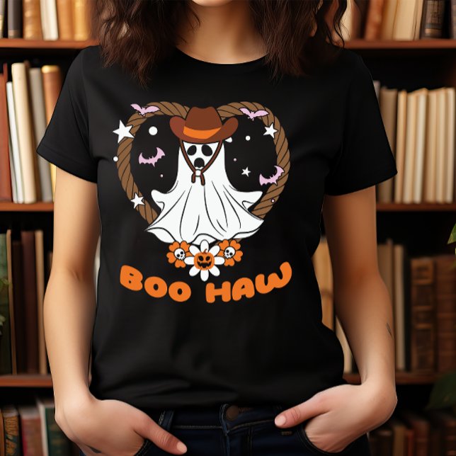 CAMISETA HALLOWEEN WILT WEST BOO HAW COWBOY GHOST SPOOKY (Criador carregado)