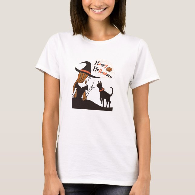 Camiseta halloween (witch) (Frente)