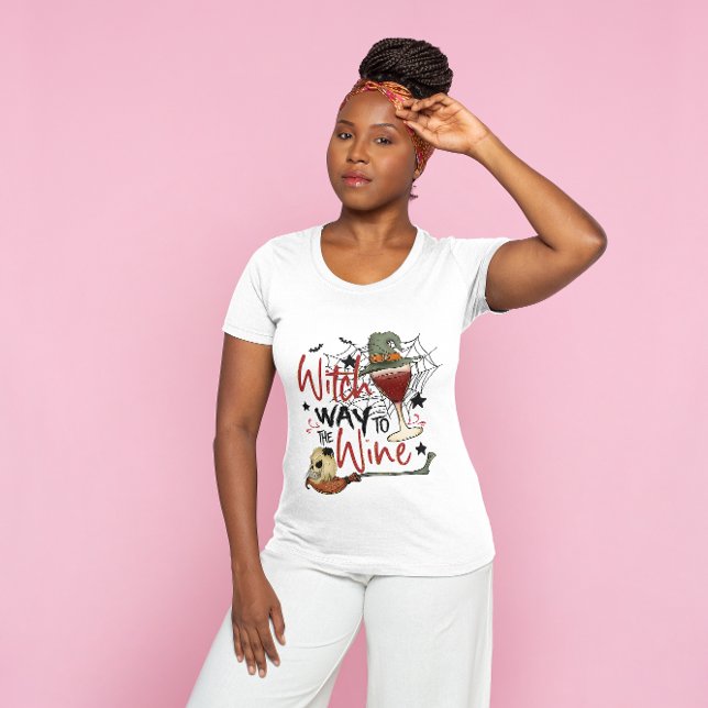 CAMISETA HALLOWEEN WITCH FOI ATÉ AO VINHO | VINHO (Criador carregado)