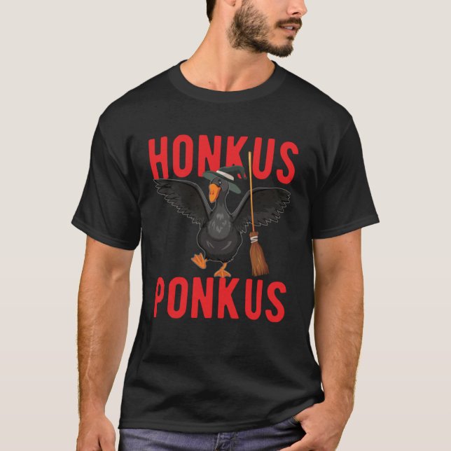 Camiseta Halloween Witches Duck Cute Honkus Ponkus (Frente)