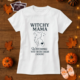 Camiseta Halloween Witchy Mama Pregnant