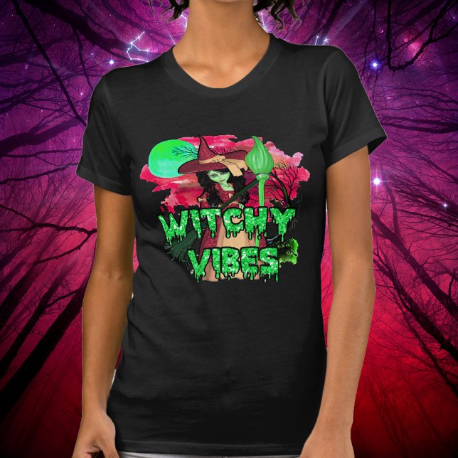 Camiseta Halloween Witchy Vibes (Criador carregado)