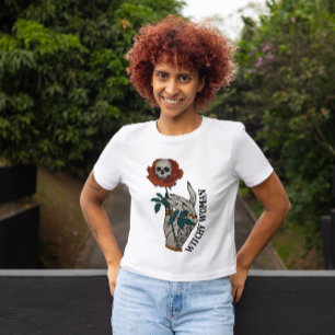 CAMISETA HALLOWEEN WITXHY WOMY SKELETON ROSA   EMBARCAÇÕES
