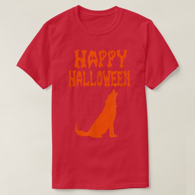 Camiseta Halloween Wolf Hallow Graveyard Pumpkin Dead Creep (Frente do Design)