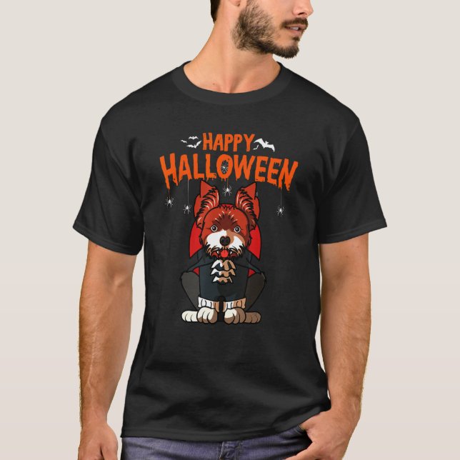 Camiseta Halloween Yorkshire Terrier (Frente)