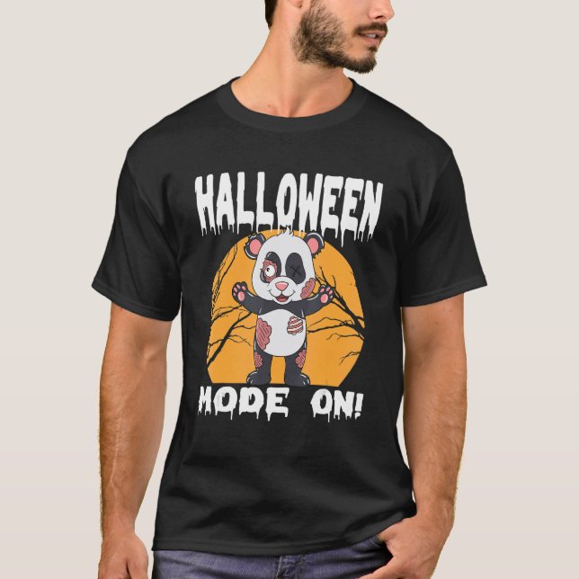 Camiseta Halloween Zombie Animal Halloween Panda (Frente)